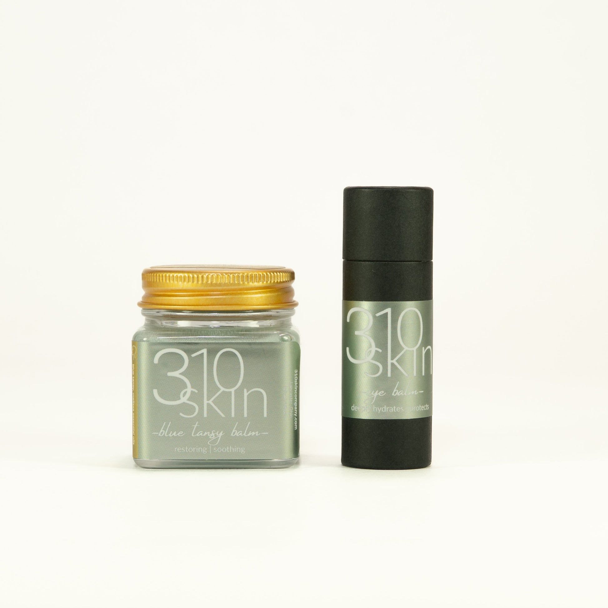 Blue Tansy Night Balm (anti-inflammatory) and Moisture Lock Eye Balm (natural slugging). 