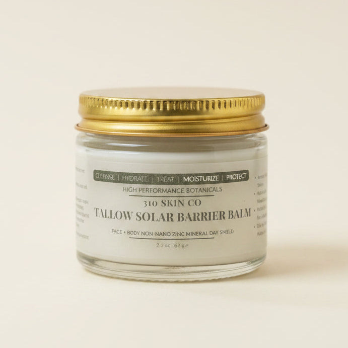 Blue Tansy & Tallow Solar Barrier Balm – Non-Nano Zinc Mineral Day Shield for Face & Body